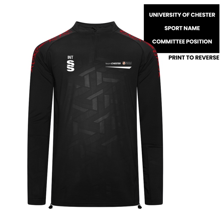 University of Chester - Impact 1/4 Zip Performance Top - Black - Unisex Fit