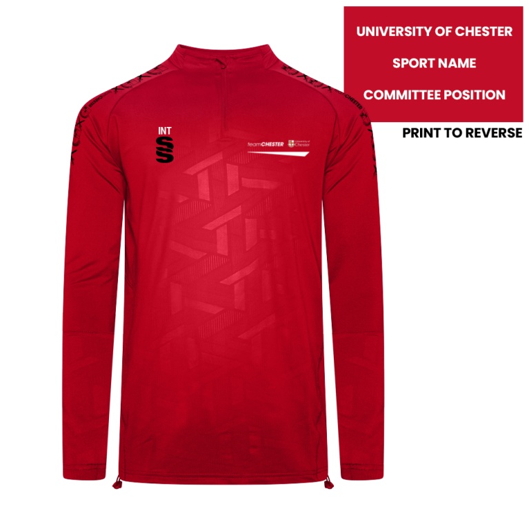 University of Chester - Impact 1/4 Zip Performance Top - Red - Unisex Fit