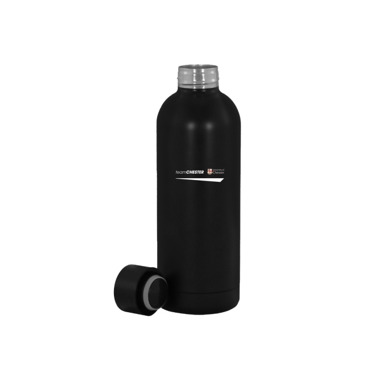 University of Chester - Stainless Steel Bottle - 500ML - Black