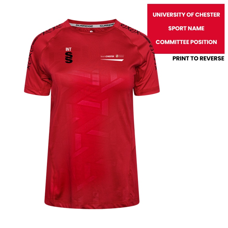 University of Chester - Impact T-Shirt - Red - Women's Fit