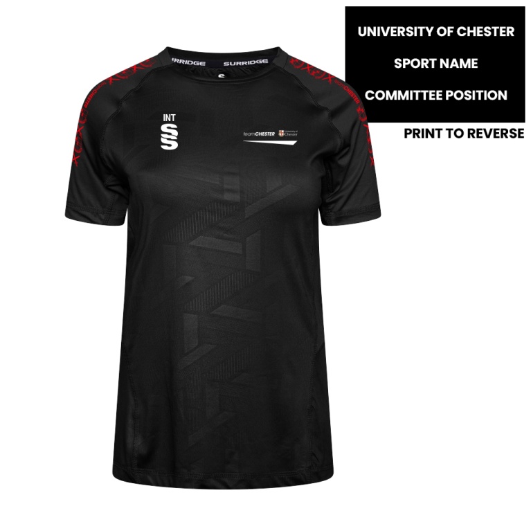 University of Chester - Impact T-Shirt - Black - Women's Fit